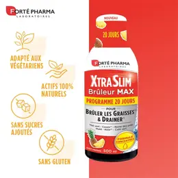 Forté Pharma Xtraslim Brûleur Max Bruleur de graisse Draineur Elimination 500ml