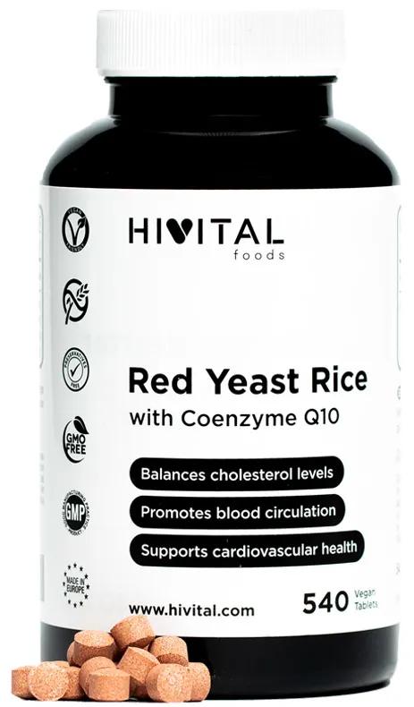 Hivital Red Yeast Rice with Coenzyme Q10 540 Vegan Tablets