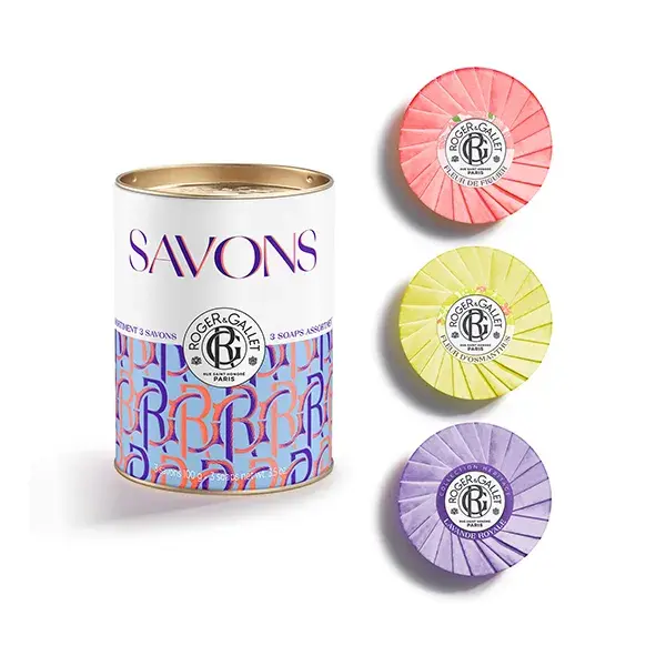 Roger & Gallet Coffret 3 Savons Fleur de Figuier Fleur d'Osmanthus et Lavande 100g