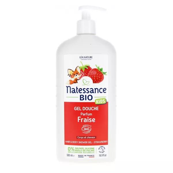 Natessance orgánica niños champú ducha vainilla fresa 500 ml