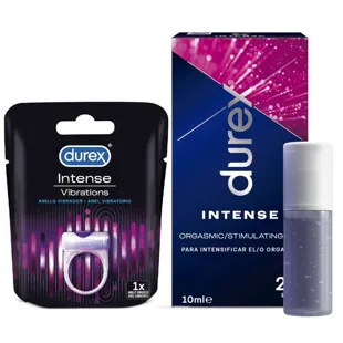Durex Pack Gel Intense Orgasmic + Anillo Vibrador Intense Orgasmic Vibrations