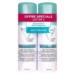 Vichy Déodorant Anti-Traces Blanches & Jaunes 48h Spray Lot de 2 x 125ml