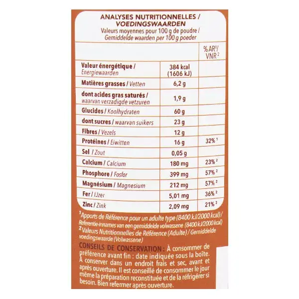 La Mandorle Instant Drink Powder Almond Milk Chocolate Organic 400g