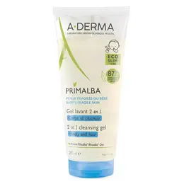 A-Derma Primalba Gel Lavant Douceur Bébé 2 en1 Corps et Cheveux 200ml