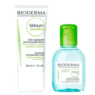 Bioderma Sébium Pack Sensitive 30 ml + H2O Mizellenlösung 100 ml