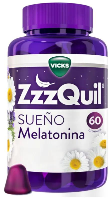 ZzzQuil Sleep Melatonin 1 mg Schlaf Waldfrüchte 60 Gummies