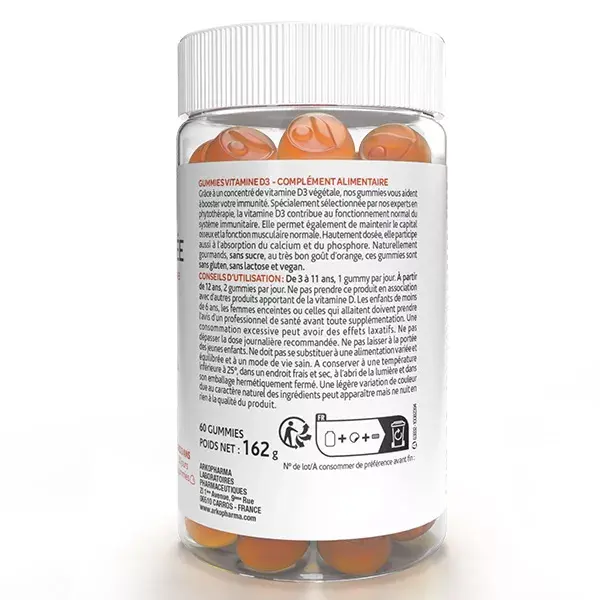 Arkopharma Gummies Phyto Immunité Boostée Plant-based vitamin D3 60 gummies
