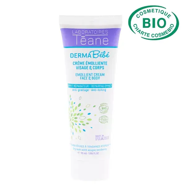 Teane Dermabebe Organic Emollient Face and Body Cream 50ml