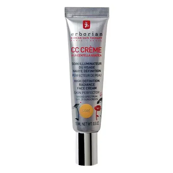 Erborian CC Crème Soin Illuminateur à la Centella Asiatica SPF25 Doré 15ml