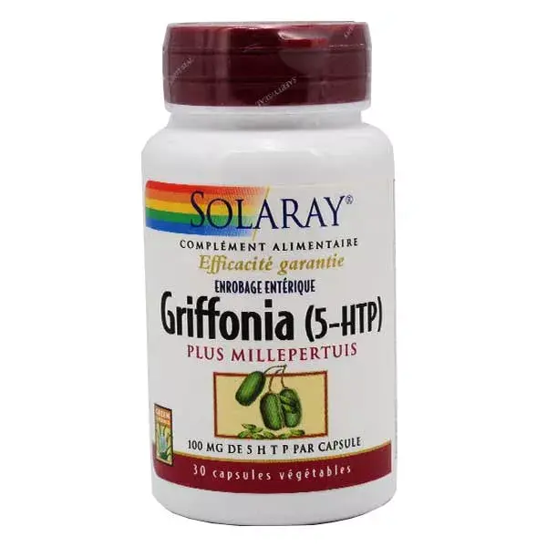Solaray Griffonia 5-HTP 100mg + Millepertuis 210mg 30 capsules végétales