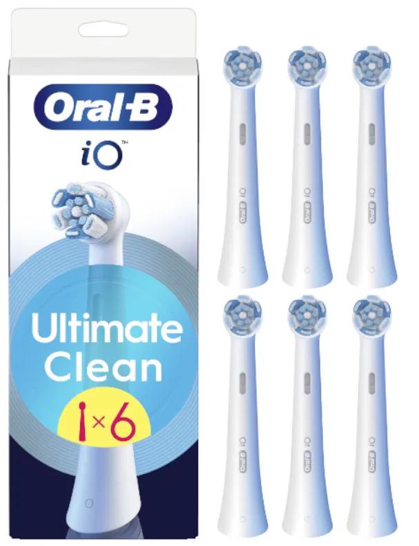 Pièces de rechange pour brosse à dents électrique Oral-B iO Ultimate Clean, lot de 6