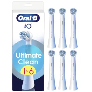 Oral-B iO Ultimate Clean Ersatzteile für elektrische Zahnbürste, 6er-Pack