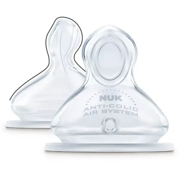 NUK Silicone Milk Teats Size 1 Pack of 2 