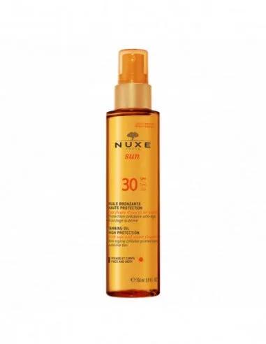 Nuxe Sun Olio Solare Viso e Corpo Spf30 Per Abbronzatura Sublime 150 ml