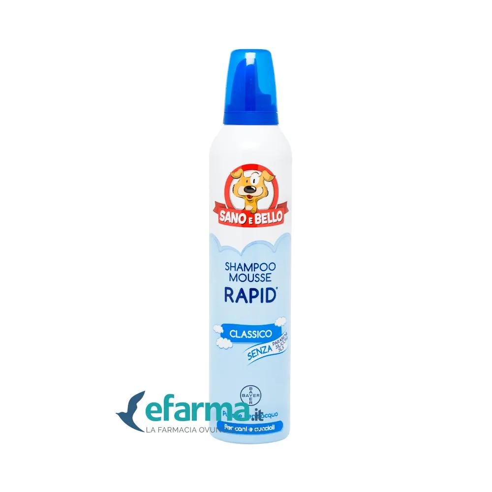 Bayer Sano e Bello Shampoo Schiuma Secca Rapid Classic Cani 300 Ml