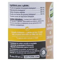 Nat & Form Écoresponsable Ginseng Guarana Bio 120 gélules