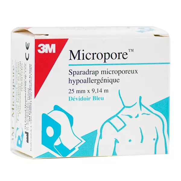 Microporosa hipoalergnica 25 mm x 9,14 m de yeso