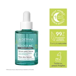 A-Derma Biology Ac Sérum Night-Peel Peau Neuve 30ml