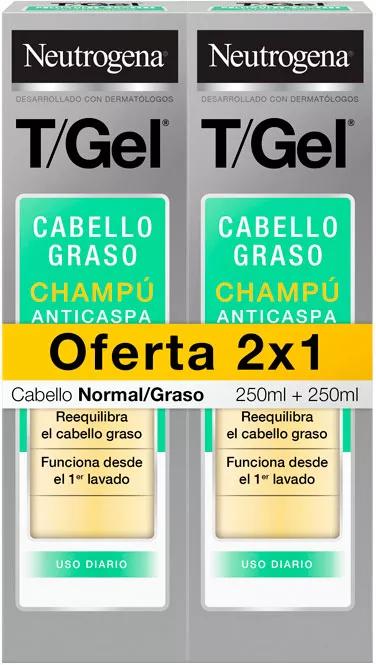 Neutrogena T / Normal-Fat anti-dandruff shampoo gel 250 ml 250 ml DUPLO