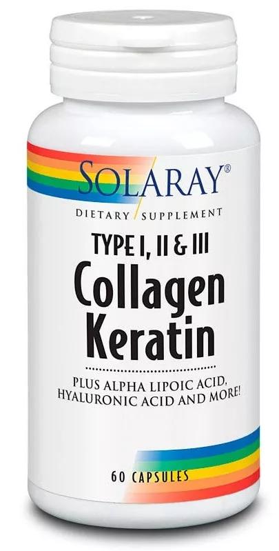 Solaray Collagène et Kératine 60 Capsules