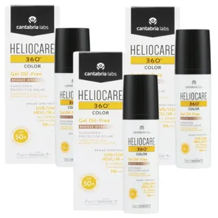 Heliocare 360 Gel Oil Free SPF50+ Color Bronze Intense 3x50 ml