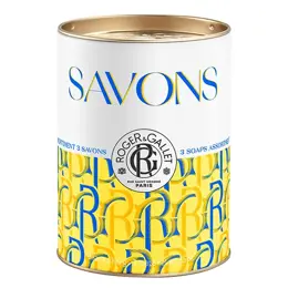 Roger & Gallet Coffret 3 Savons Bienfaisants Bois d'Orange Cédrat et Bois de Santal 100g