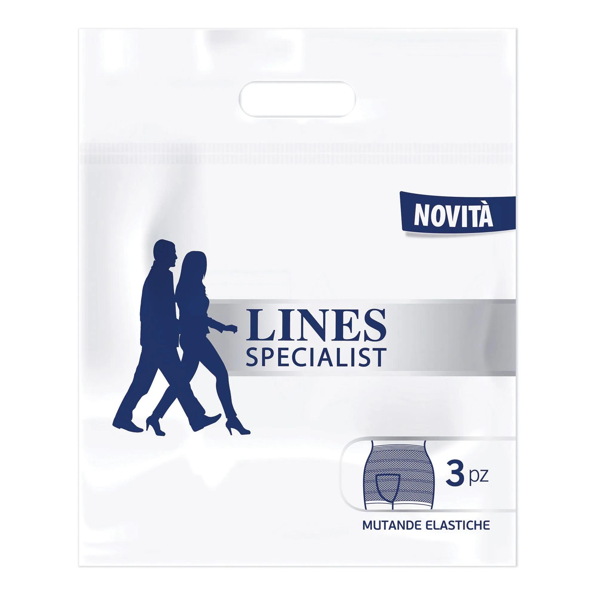 Lines Specialist Mutande Elastiche Misura Media 3 Pezzi