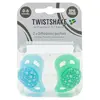 Twistshake Sucette Orthodontique Vert/ Bleu +0m Lot de 2