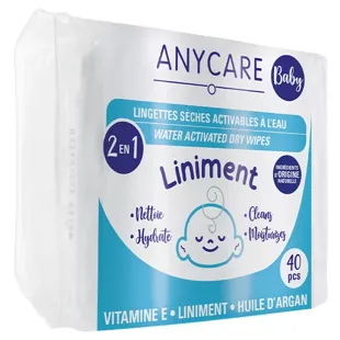 Salviette asciutte Anycare con linimento 40 unità