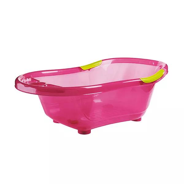 dBb Remond Vaschetta da Bagno con Tappo per lo Scarico e Impugnatura Rosa Translucido