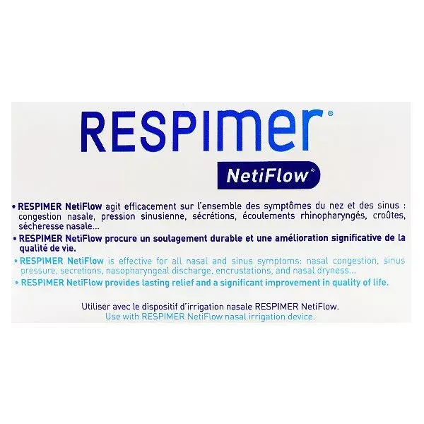 Respimer Netiflow Recharges pour Irrigation Nasale Lot de 3x16 sachets