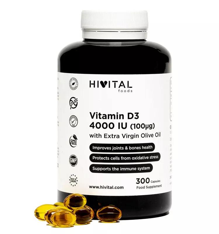 Vitamine D3 Hivital 4000 UI 300 Perles