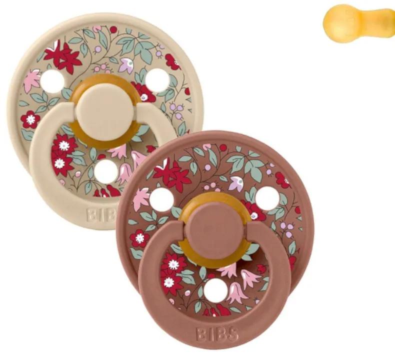 Bibs Pacifiers Color Round Liberty Chamomile Lawn Vanilla/Woodchuck Mix 0-6m 2 units