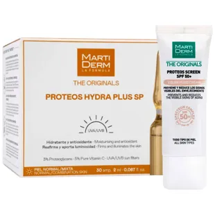 MartiDerm The Originals Proteos Hydra Plus SP 30 Ampoules + Screen Color Fluid Cream SPF50+ 40 ml