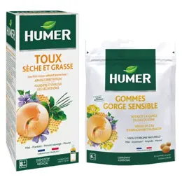 Humer Sirop Toux Sèche et Grasse 170ml + Gommes Gorge Sensible 30 gommes