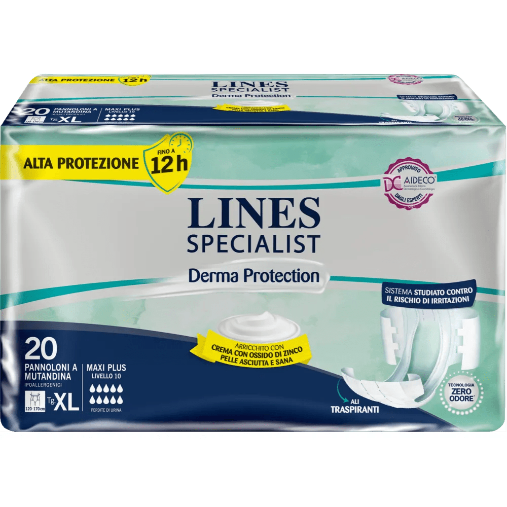 Lines Specialist Derma Protection Taglia Xl 20 Pannolini A Mutandina Unisex