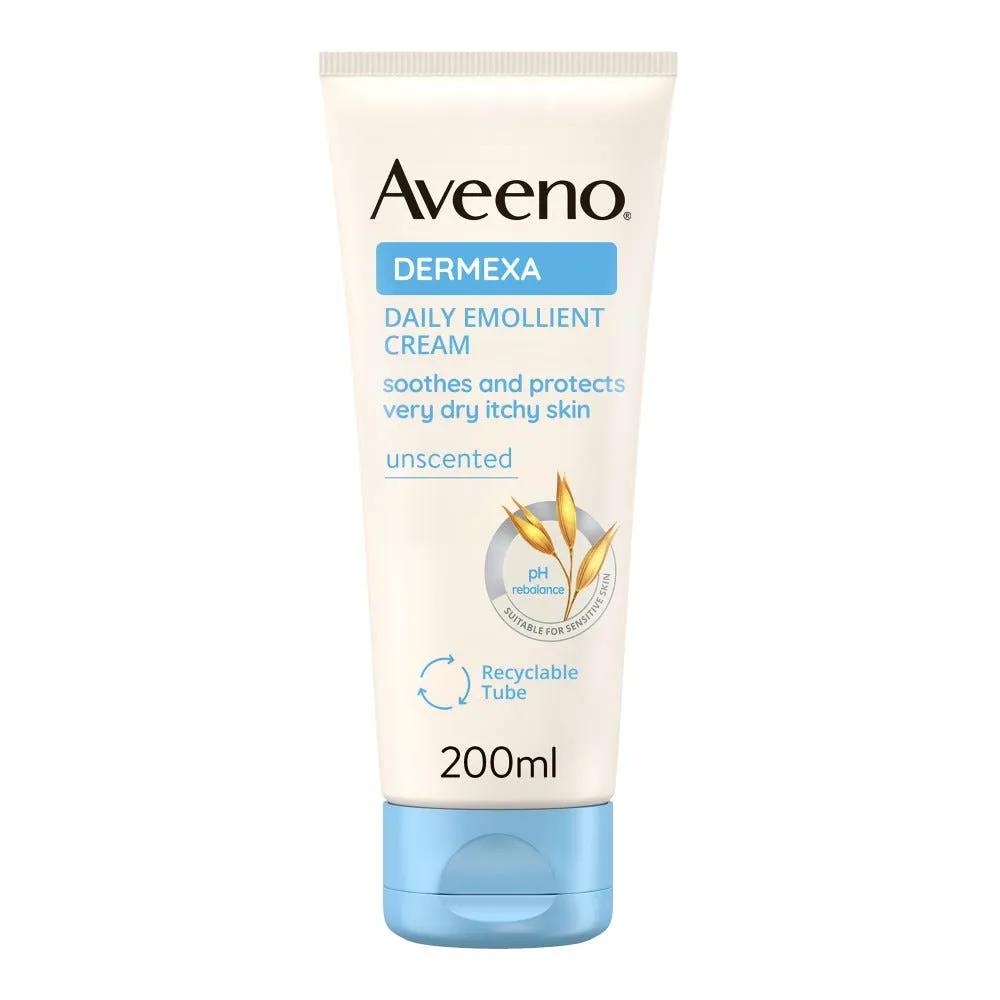 Aveeno Dermexa Crema Idratante Pelle Molto Secca e Con Prurito Tendenza Atopica Senza Profumo 200 ml