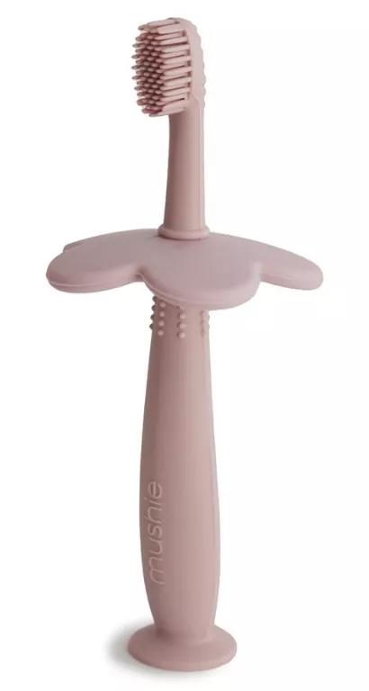 Mushie Flower Blush Brosse à dents didactique