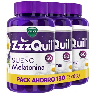 ZzzQuil Sleep Melatonin 1mg Sleep Forest Fruits 3x60 Gummies