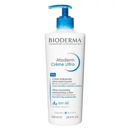 Bioderma Atoderm Crème Ultra Nourrissante Non Parfumée Peaux Sèches 500ml