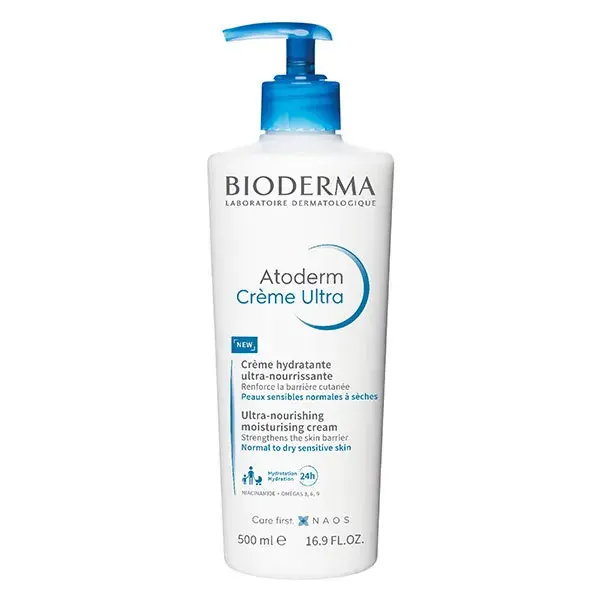 Bioderma Atoderm Crème Ultra Nourrissante Non Parfumée Peaux Sèches 500ml