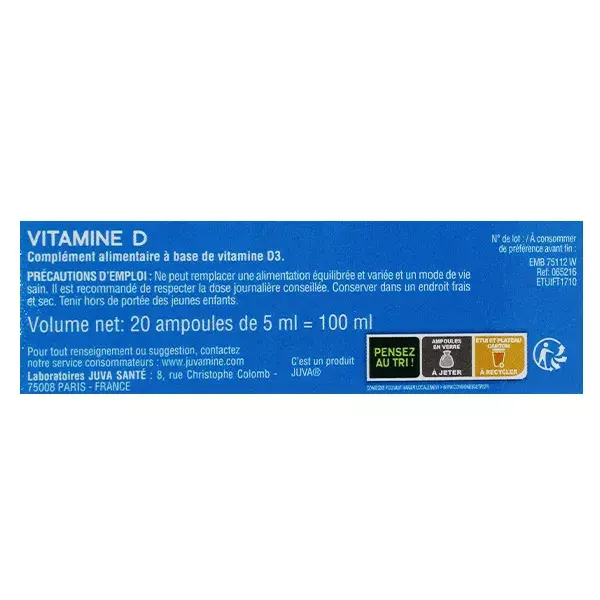 Juvamine Vitamin D 2000 IU 20 phials