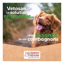 Clément Thékan Vétosan Shampooing Solide Peaux Sensibles chiens et chats 100 g