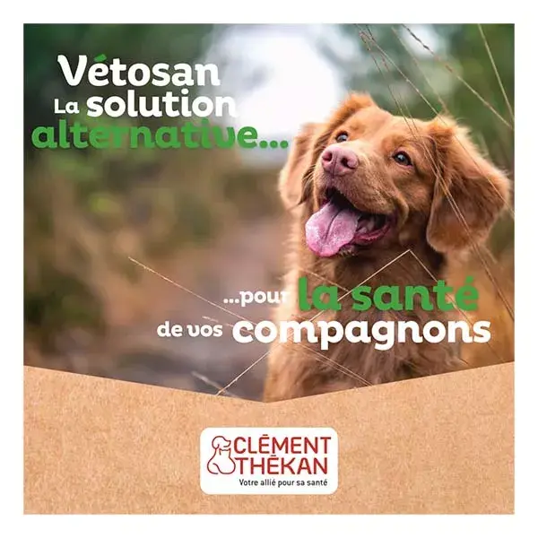 Clément Thékan Vétosan Shampooing Solide Peaux Sensibles chiens et chats 100 g