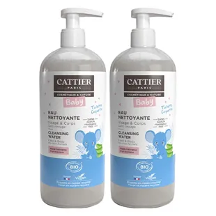 Acqua detergente biologica Cattier Baby - Confezione da 2 x 500 ml