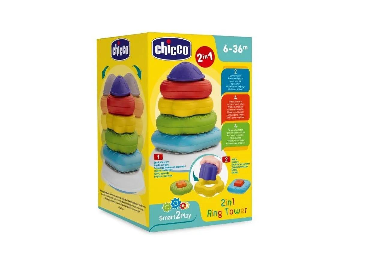 Chicco Gioco Torre Degli Anelli 2 in 1 da 6-36 mesi