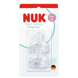Nuk First Choice Silicone Teat Flow Control (Y) +6m 2 units