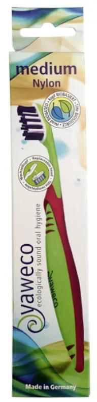 Yaweco Medium Nylon Toothbrush with Replaceable Head