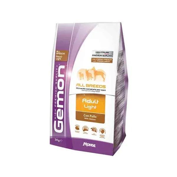 Monge Gemon All Breeds Adult Light Con Pollo Cibo Secco Cani Adulti Sacco 3Kg