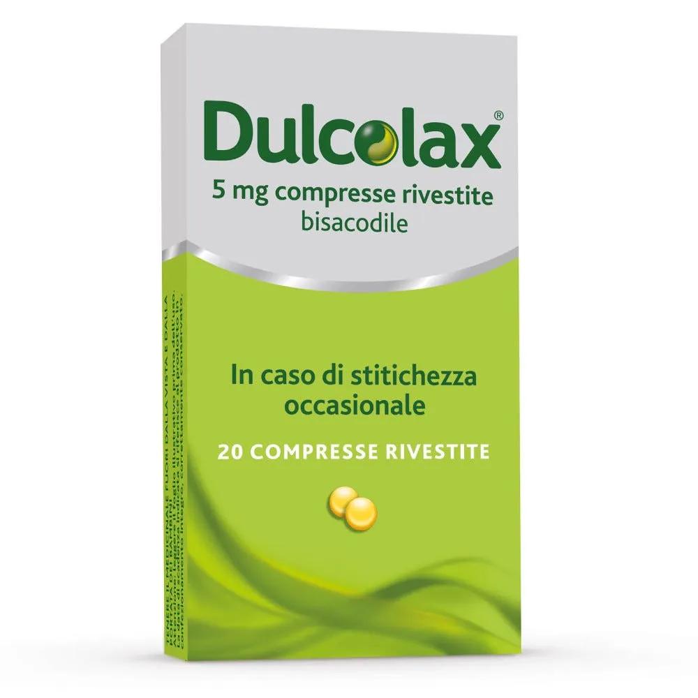 Dulcolax 5 mg Bisacodile Stitichezza 20 Compresse rivestite